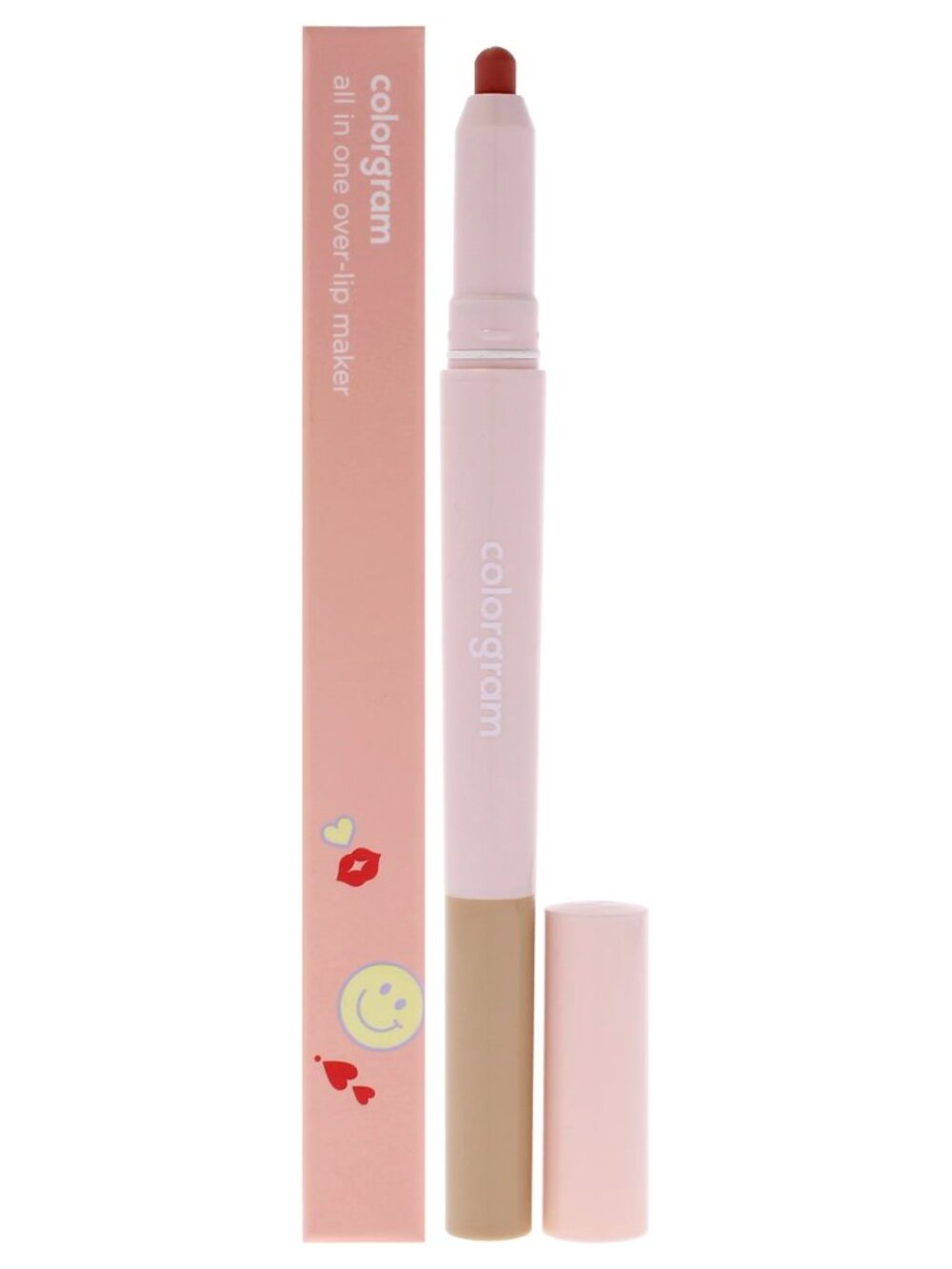 All In One Over-lip Maker - 01 Warm Peach by Colorgram for Women - 0.024 oz Lip